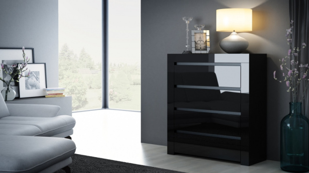 Moderne Kommode Schubladenkommode 4 Schubladen Lackierte Front DEKO ... Moderne Kommode Schubladenkommode 4 Schubladen Lackierte Front DEKO ...