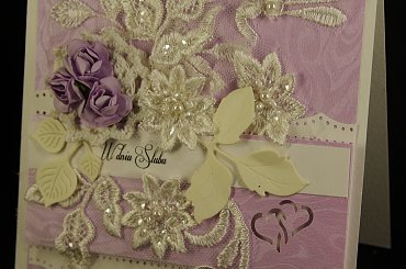 kartka #ślubna #ręcznie #robiona #steresa #rumia