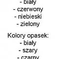 OPASKA NA PIĘTĘ
KOLORY