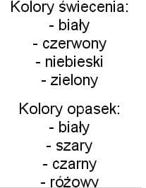 OPASKA NA PIĘTĘ
KOLORY