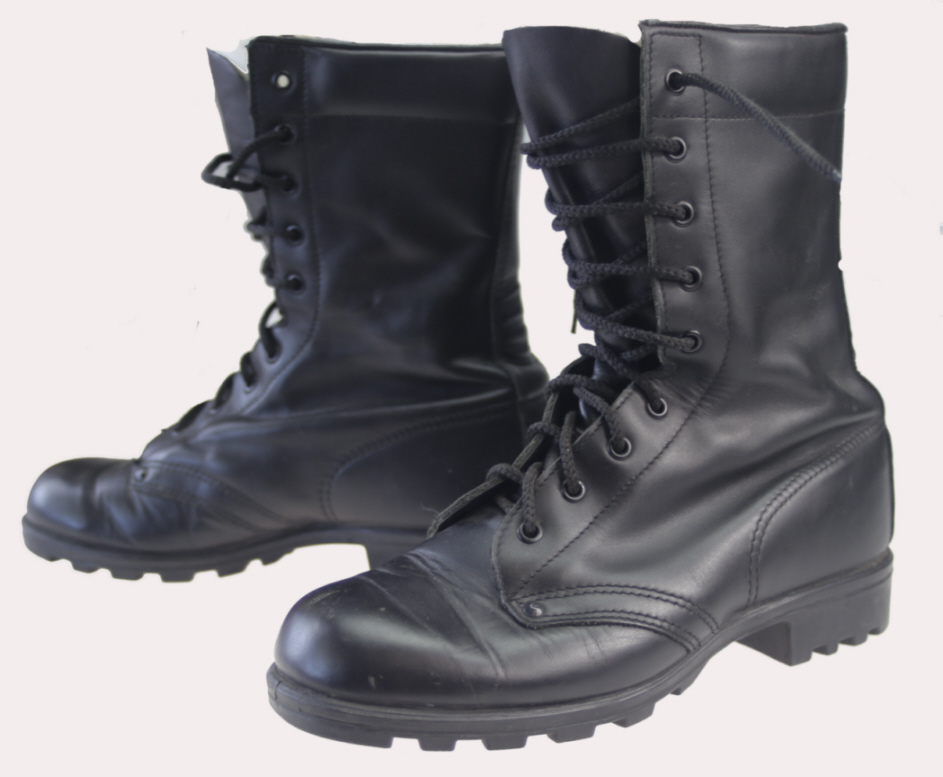 Military LEATHER BOOTS of Russian Army with Tactical Number Spetsnaz