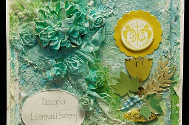 komunia # kartka #ręcznie robiona # steresa #rumia